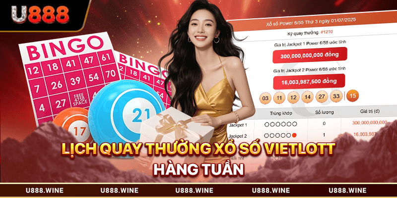 Lịch quay thưởng xổ số Vietlott hàng tuần